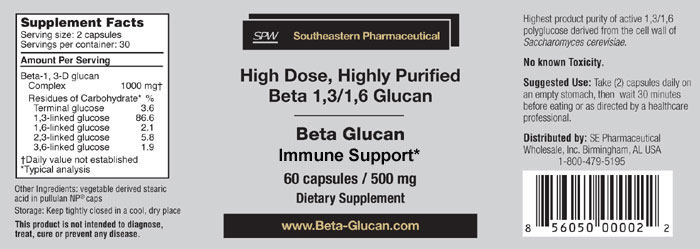 Beta 1,3/1,6 Glucan  label